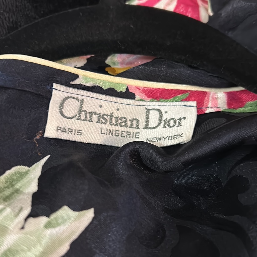 CHRISTIAN DIOR Lingerie | silk Floral Nightshirt petite - Picture 7 of 12